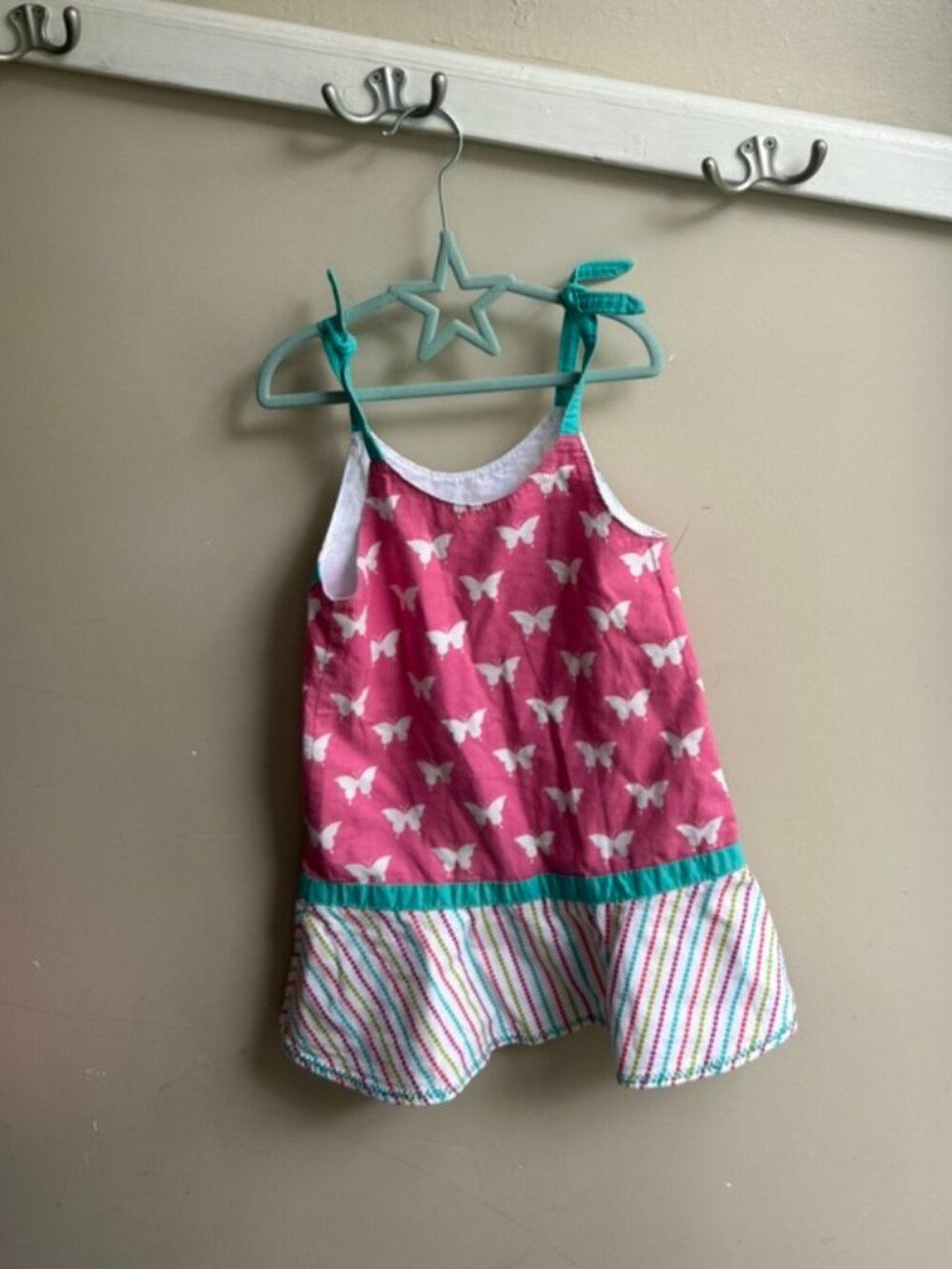 🩵🩷✨ Handmade Small Shop Tank Dress – Y2K Style – Fits Approx. Size 3T ✨🩷🩵